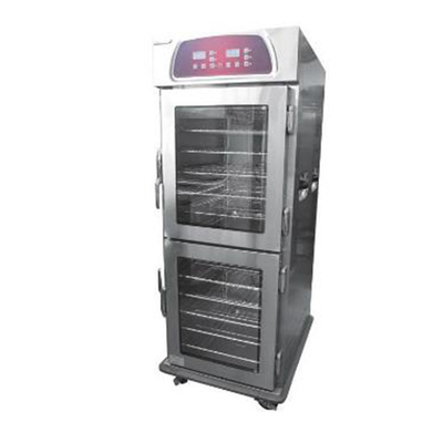 E-DBW-12B-21Eの電気ビュッフェのカートの商業二重ガラス ドア24台の層の食糧暖かいカート
